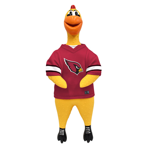 littlearth Arizona Cardinals Rubber Chicken Pet Toy
