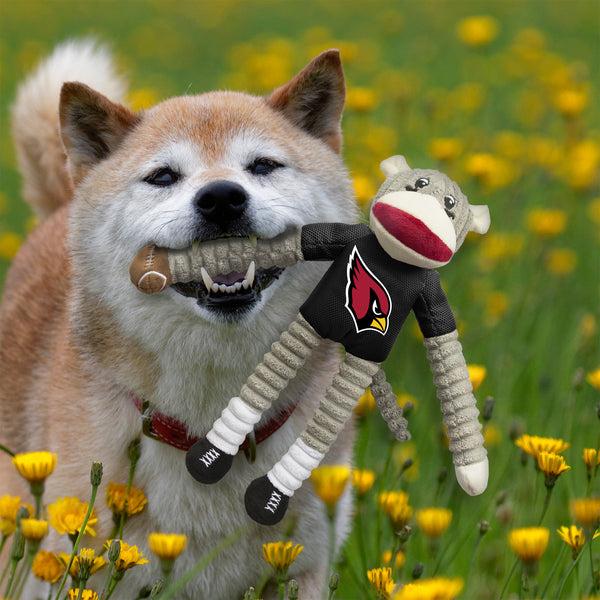 Littlearth Arizona Cardinals Team Sock Monkey Pet Toy