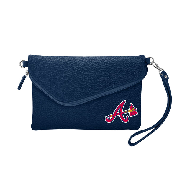 littlearth Atlanta Braves Fold Over Crossbody Pebble