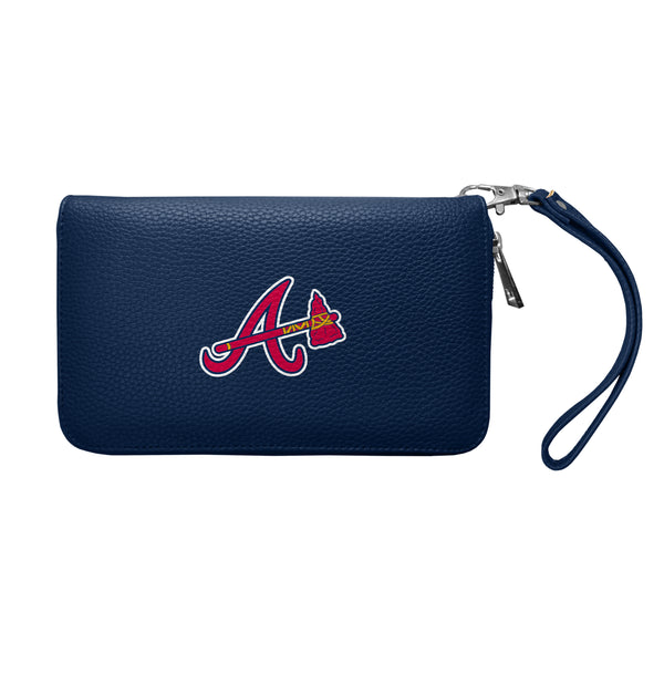 littlearth Atlanta Braves Zip Organizer Wallet Pebble
