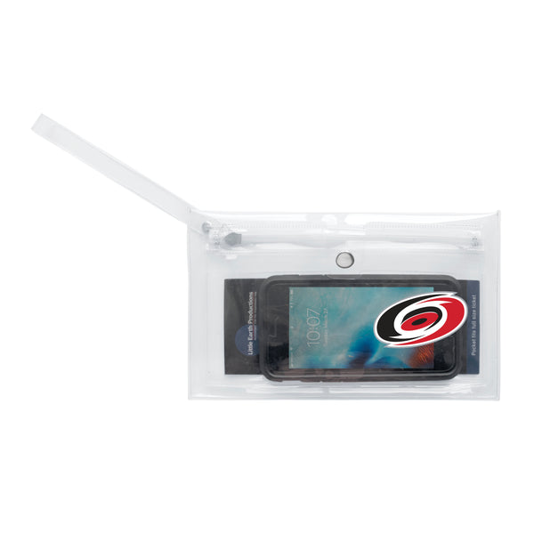 Littlearth Carolina Hurricanes Clear Ticket Wristlet