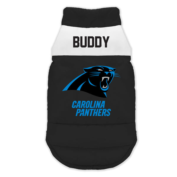 littlearth Carolina Panthers Custom Pet Parka Puff Vest