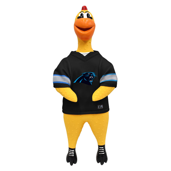 littlearth Carolina Panthers Rubber Chicken Pet Toy