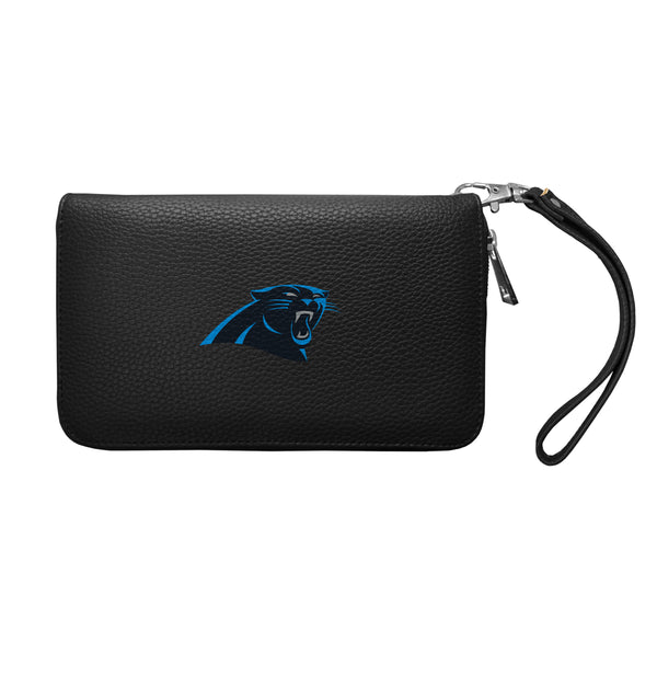 littlearth Carolina Panthers Zip Organizer Wallet Pebble