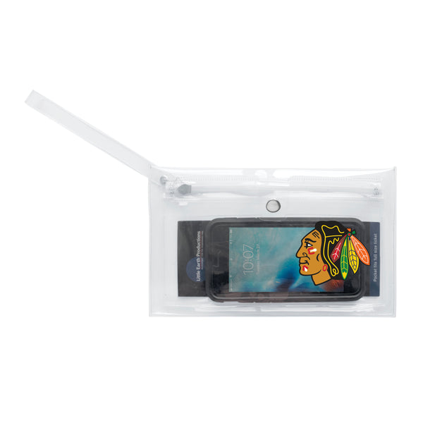 Littlearth Chicago Blackhawks Clear Ticket Wristlet