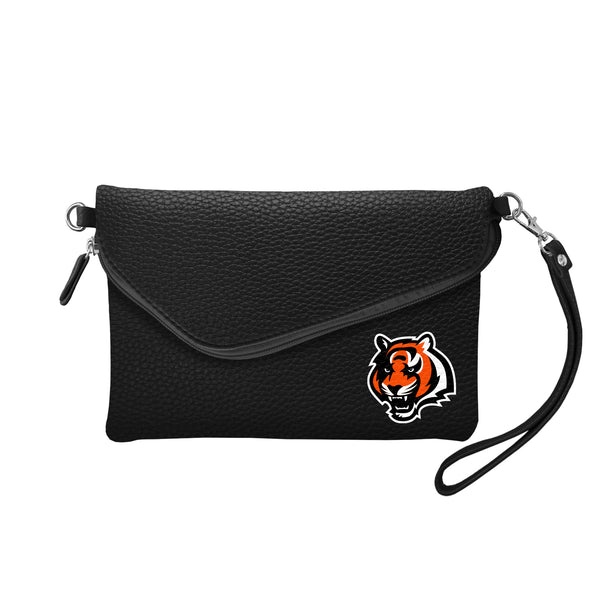 littlearth Cincinnati Bengals Fold Over Crossbody Pebble