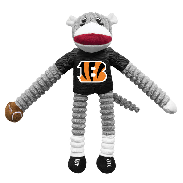 littlearth Cincinnati Bengals Team Sock Monkey Pet Toy