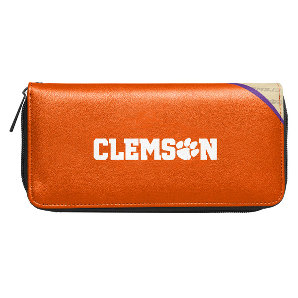 Littlearth Clemson University Curve Zip Organizer Wallet