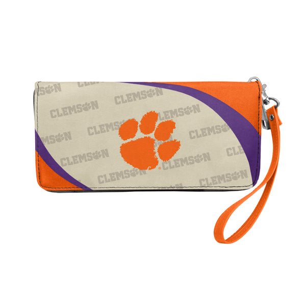 littlearth Clemson University Curve Zip Organizer Wallet