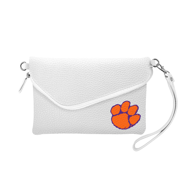 littlearth Clemson University Fold Over Crossbody Pebble