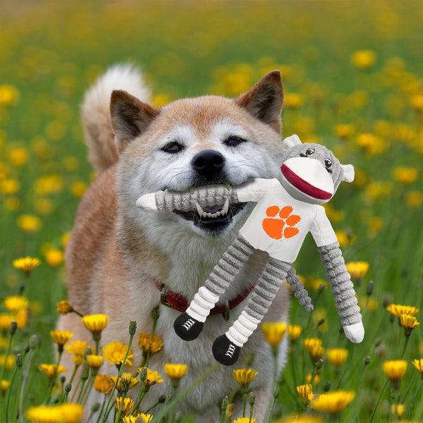 Littlearth Clemson University Team Sock Monkey Pet Toy