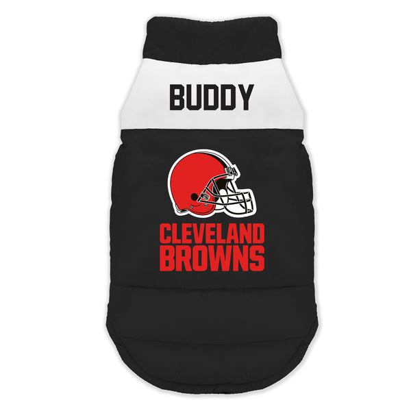 littlearth Cleveland Browns Custom Pet Parka Puff Vest