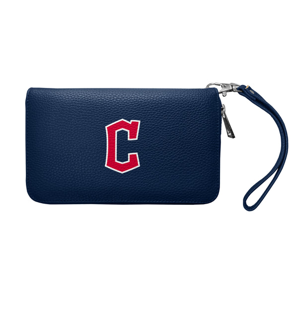 littlearth Cleveland Guardians Zip Organizer Wallet Pebble