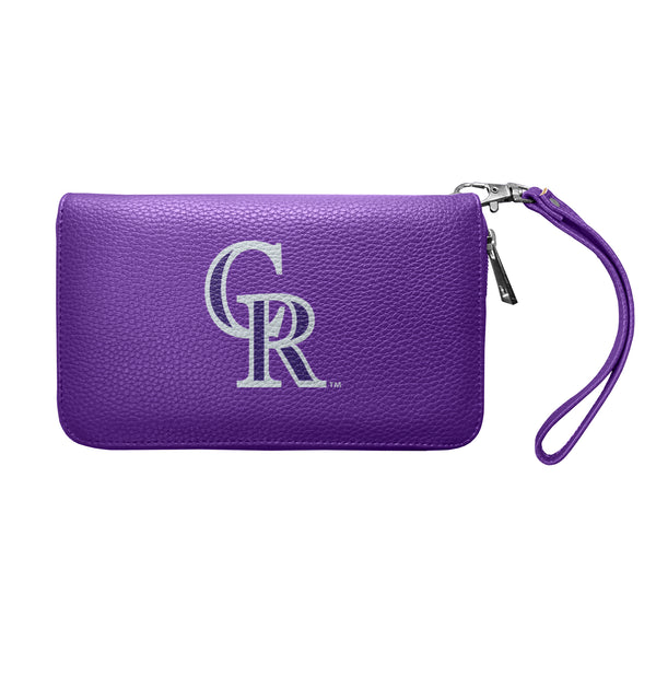 littlearth Colorado Rockies Zip Organizer Wallet Pebble
