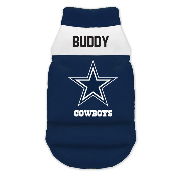 littlearth Dallas Cowboys Custom Pet Parka Puff Vest