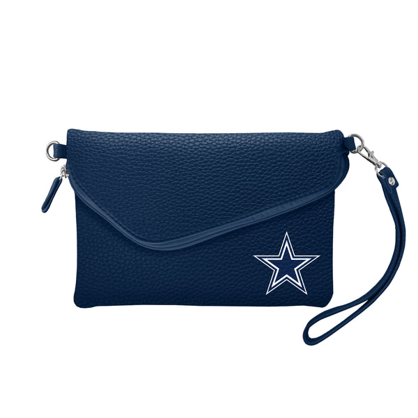 littlearth Dallas Cowboys Fold Over Crossbody Pebble