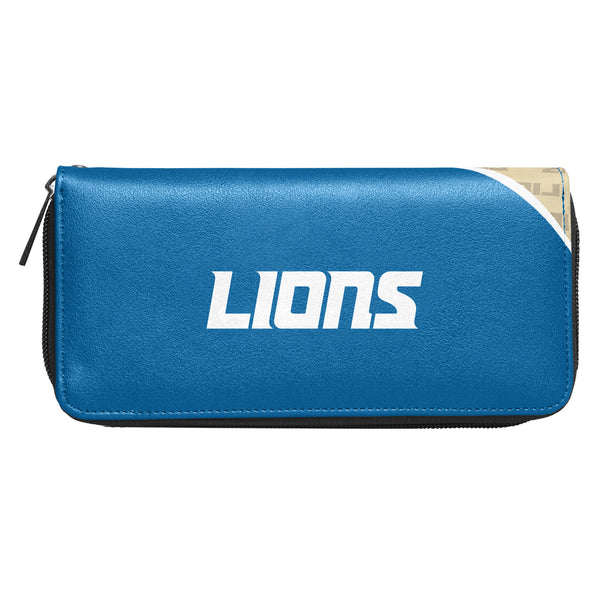 Littlearth Detroit Lions Curve Zip Organizer Wallet