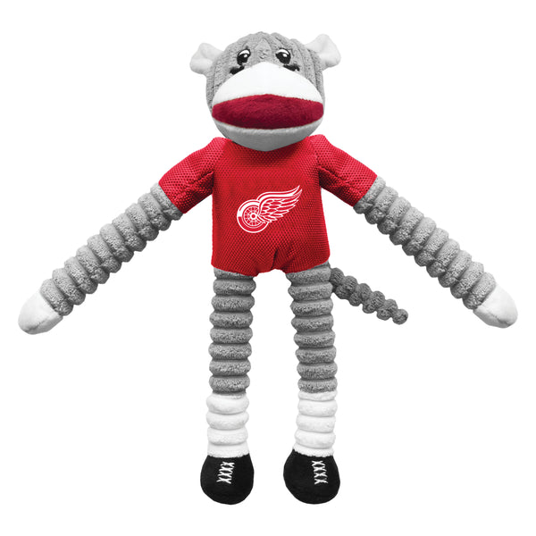 littlearth Detroit Red Wings Team Sock Monkey Pet Toy