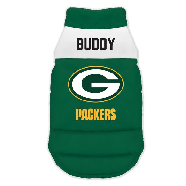 littlearth Green Bay Packers Custom Pet Parka Puff Vest