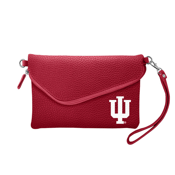 littlearth Indiana University Fold Over Crossbody Pebble