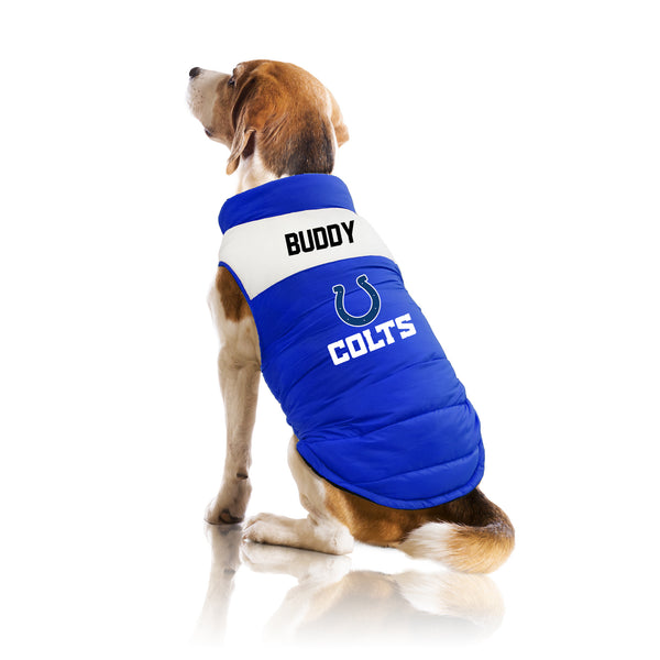 Littlearth Indianapolis Colts Custom Pet Parka Puff Vest