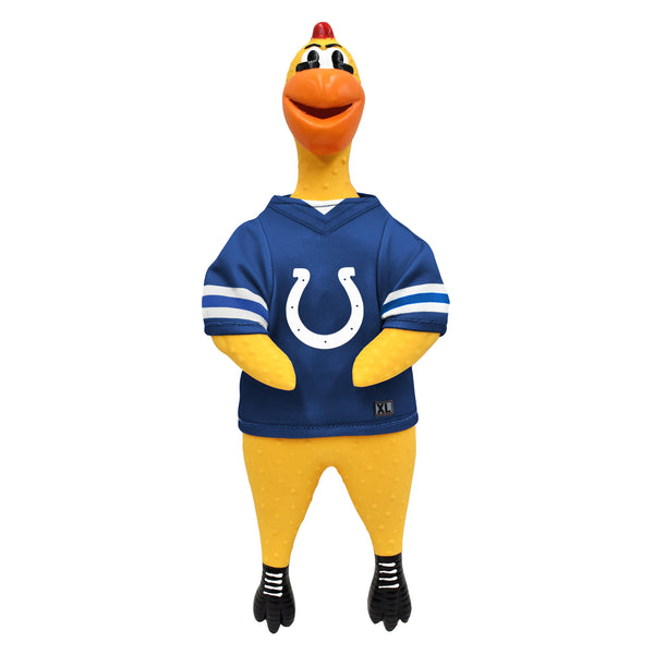 littlearth Indianapolis Colts Rubber Chicken Pet Toy