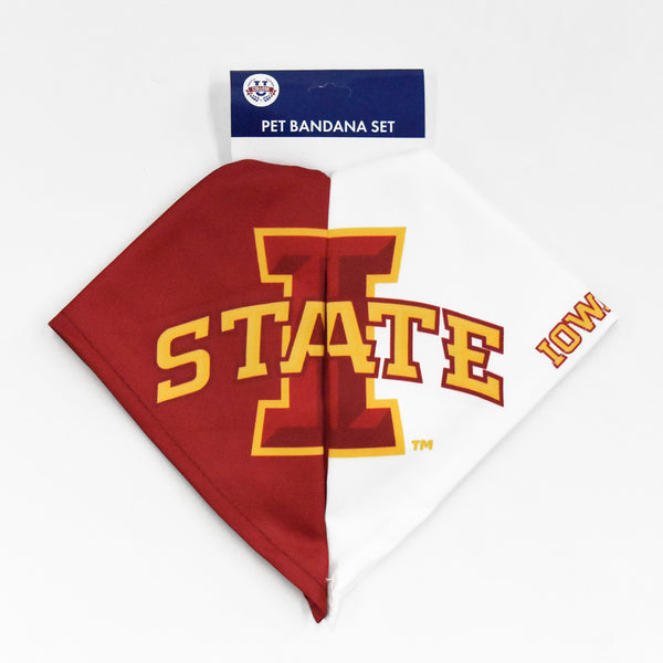 Littlearth Iowa State University Home And Away Pet Bandana Set