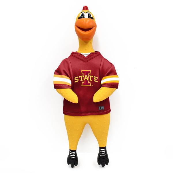 littlearth Iowa State University Rubber Chicken Pet Toy