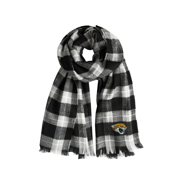 littlearth Jacksonville Jaguars Plaid Blanket Scarf
