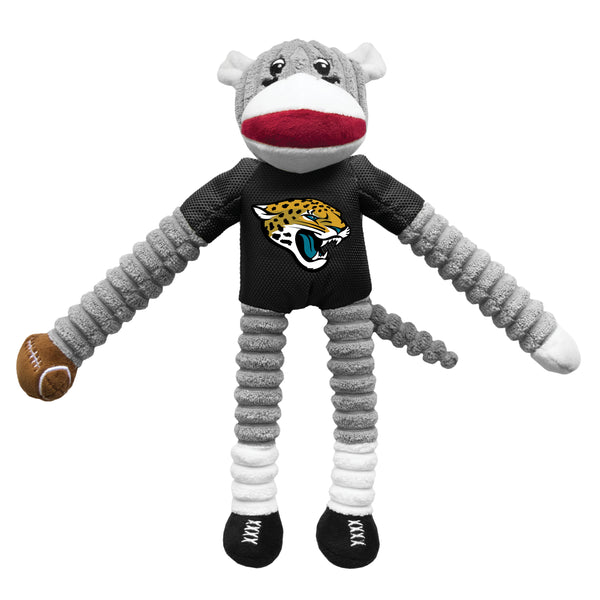 littlearth Jacksonville Jaguars Team Sock Monkey Pet Toy