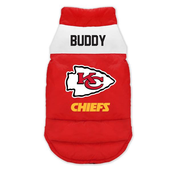 littlearth Kansas City Chiefs Custom Pet Parka Puff Vest