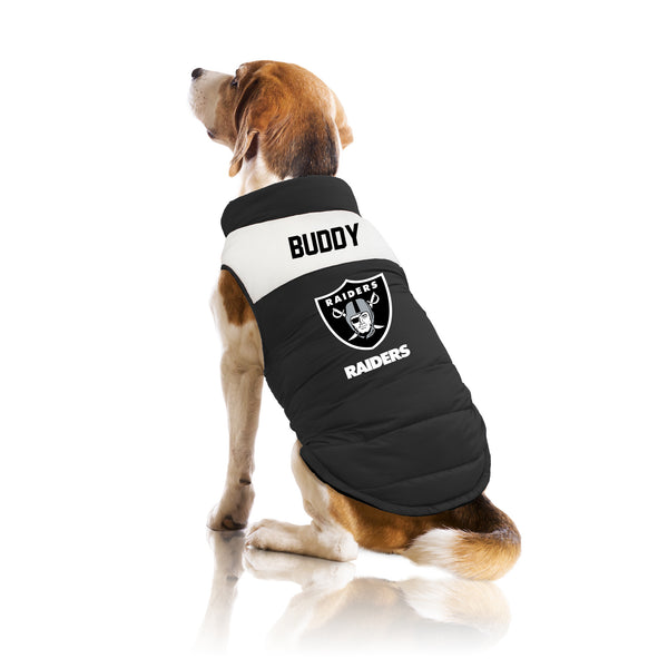 Littlearth Las Vegas Raiders Custom Pet Parka Puff Vest