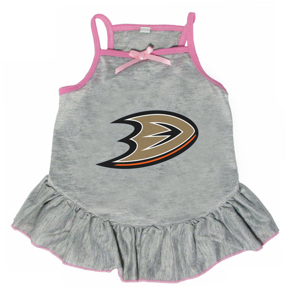 Littlearth Anaheim Ducks Pet Dress Gray