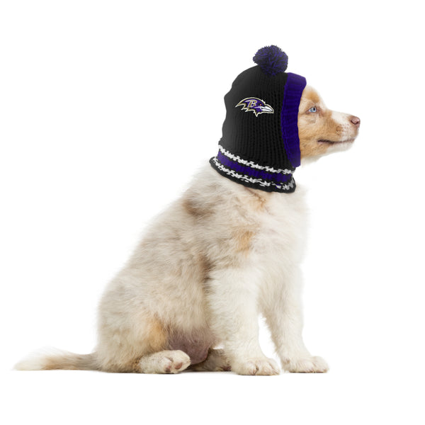 Littlearth Baltimore Ravens Team Pet Knit Hat