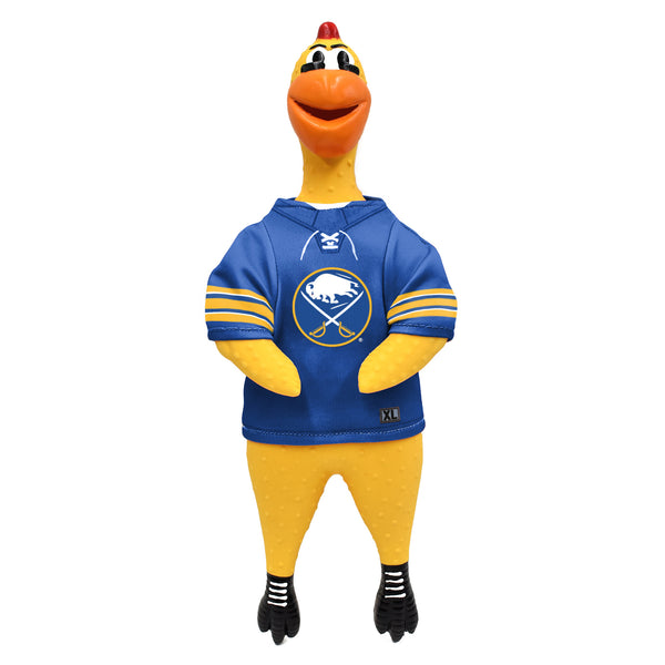 littlearth Buffalo Sabres Rubber Chicken Pet Toy