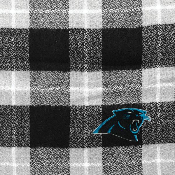 Littlearth Carolina Panthers Plaid Blanket Scarf
