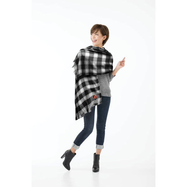 Littlearth Cincinnati Bengals Plaid Blanket Scarf