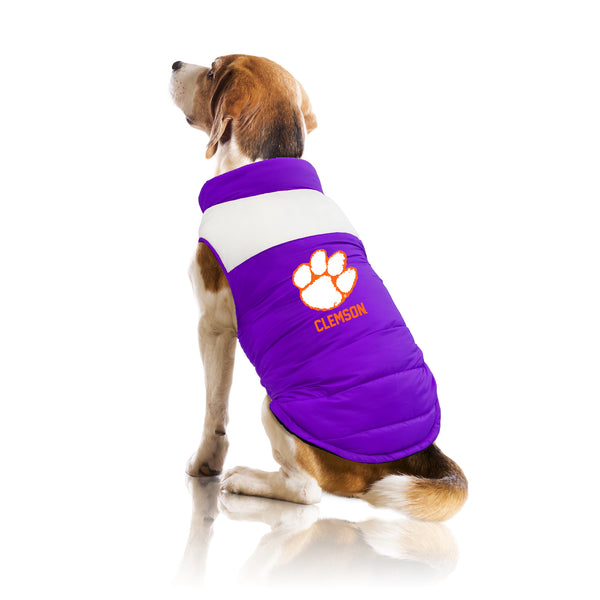 Littlearth Clemson University Pet Parka Puff Vest