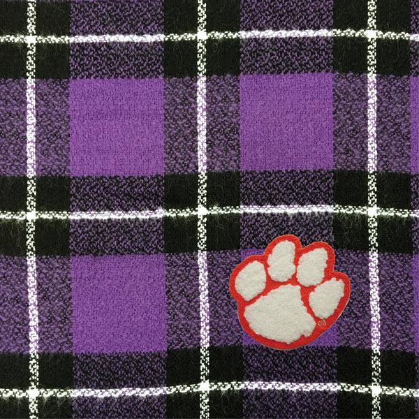 Littlearth Clemson University Plaid Blanket Scarf