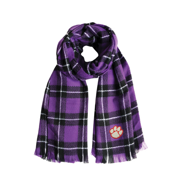 littlearth Clemson University Plaid Blanket Scarf