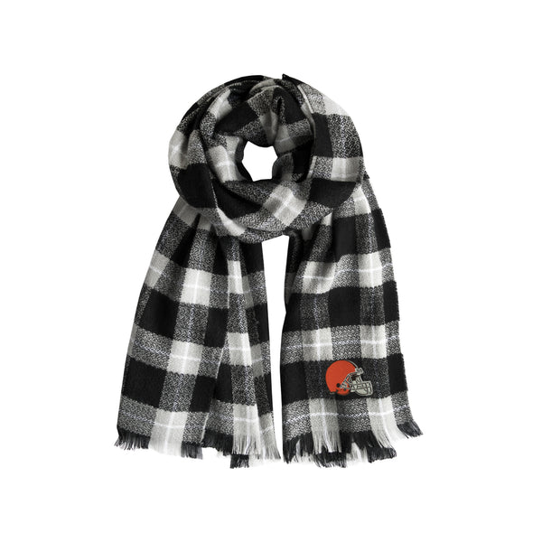 littlearth Cleveland Browns Plaid Blanket Scarf