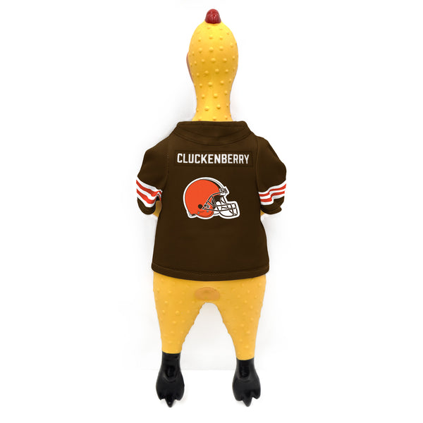 Littlearth Cleveland Browns Rubber Chicken Pet Toy