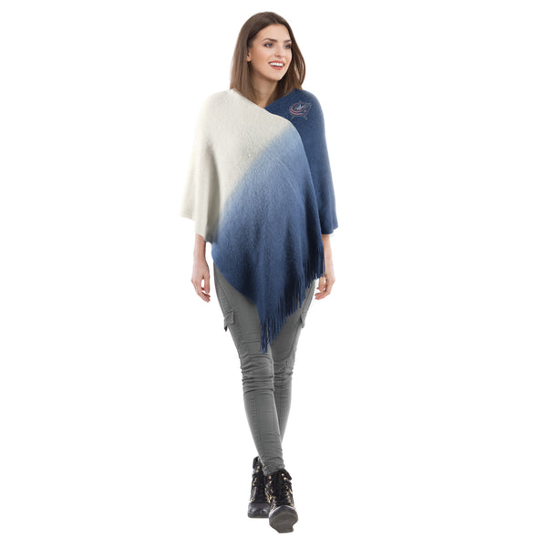 Littlearth Columbus Blue Jackets Dip Dye Poncho