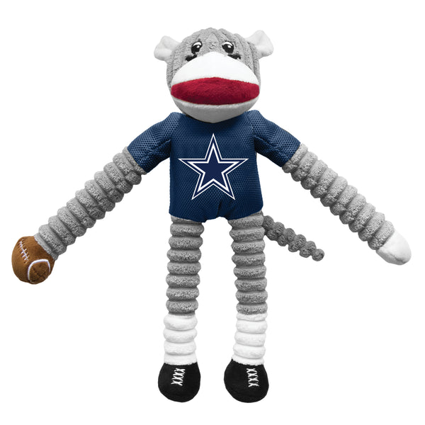 littlearth Dallas Cowboys Team Sock Monkey Pet Toy