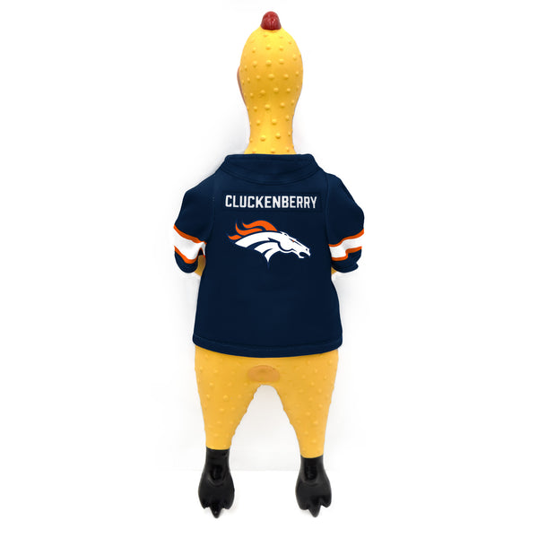 Littlearth Denver Broncos Rubber Chicken Pet Toy