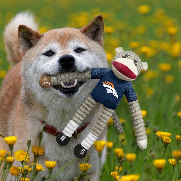 Littlearth Denver Broncos Team Sock Monkey Pet Toy