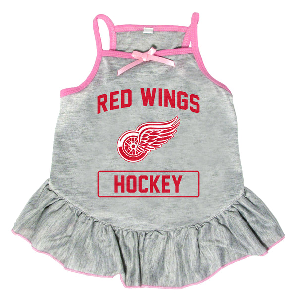 Littlearth Detroit Red Wings Pet Dress Grey Type
