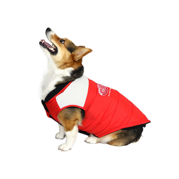 Littlearth Detroit Red Wings Pet Parka Puff Vest