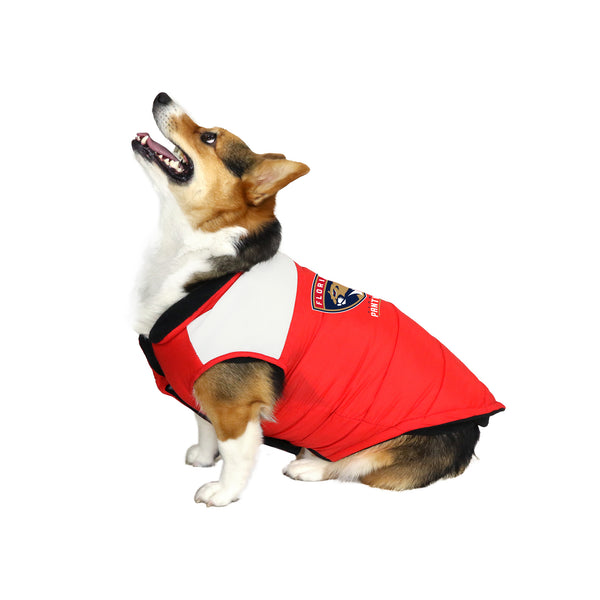 Littlearth Florida Panthers Pet Parka Puff Vest