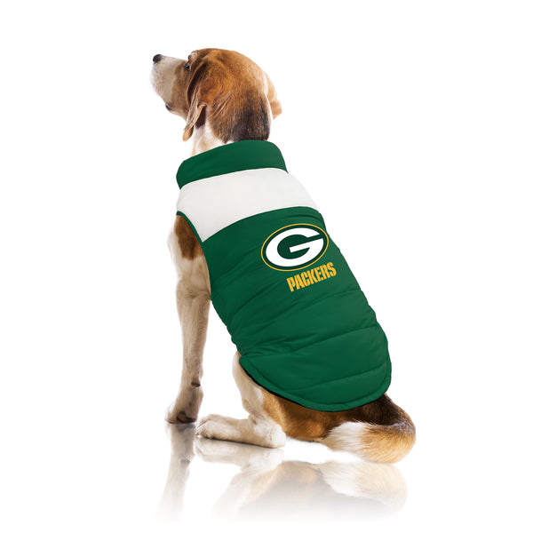 Littlearth Green Bay Packers Pet Parka Puff Vest